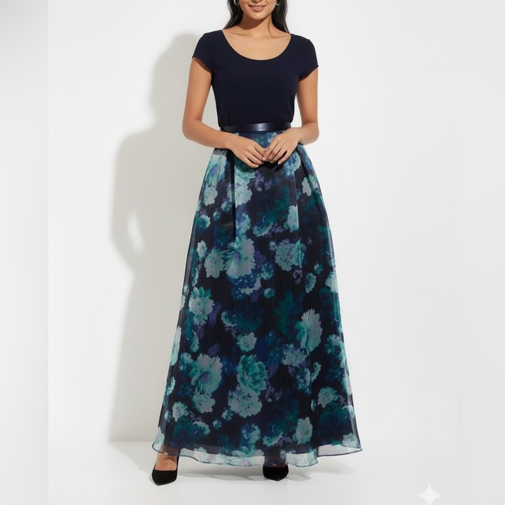 Floor-length Floral Formal Dress Size 10
